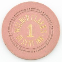 Wilbur Clark&#39;s Desert Inn Casino Roulette Chip Las Vegas Table 1 H Mold Lavender - £285.44 GBP