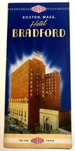 1942 Hotel Bradford Boston Massachusetts MA Advertising Brochure Rate Card 2 Pc. - £16.55 GBP