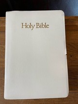Holy Bible King James Version Concordance 1984 Regency White Cover - £11.37 GBP