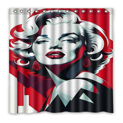 Marilyn Monroe Custom Waterproof Polyester Shower Curtain 4 Size Item image 11