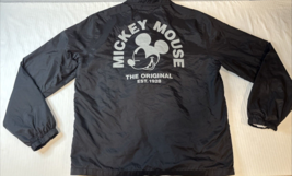 MENS NEFF DISNEY MICKEY MOUSE BLACK WINDBREAKER SNAP CLOSURE JACKET SIZE L - $20.29