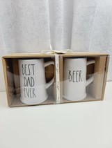 Rae Dunn &quot;BEST DAD EVER, BEER&quot; Beer Mugs Set of 2 / FREE SHIPPING - $835.65 MXN