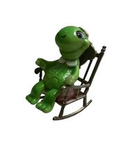 Vintage Enesco Turtle in Rocking Chair Mini 2.5” Anthropomorphic - $12.62