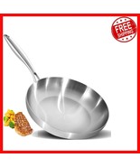 12 Inch Heavy-Duty Frying Pan - PFOA-Free, Energy Efficient Stainless Steel - $697.32 MXN