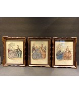 3 Vintage Miroir des Modes Paris Prints in Matching Frames - $79.43 CAD