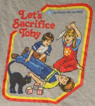 Steven Rhodes t-shirt size S &quot;Let&#39;s Sacrifice Toby&quot; short sleeve gray - £6.29 GBP