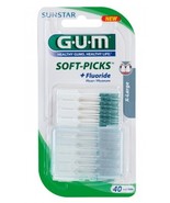 2 x GUM Sunstar Soft-Picks+ Fluoride XL 40 pcs |Removes Plaques &amp; Massag... - £25.10 GBP