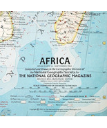 1960 Africa Map National Geographic Middle East Europe Vintage 24.5 x 19... - $373.69 MXN
