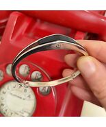 1970 Onyx Silver Bangle Bracelet Unisex Silver Jewelry OFFeR! - $820.93 CAD