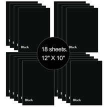 18 Sheet 12&quot;x10&quot; Black HTV Paper Iron On Heat Transfer Vinyl for T-Shirt... - $17.29