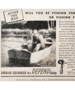 1943 Johnson Sea-Horse Outboard Engine WW2 Advertisement Post War Fishin... - €17,30 EUR