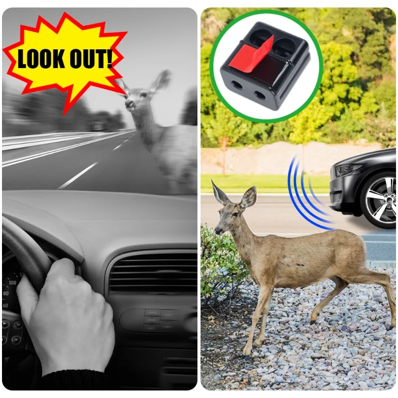 Car Whistle Ultrasonic Animal Sirens Deer Repellers (2pcs) - £9.85 GBP