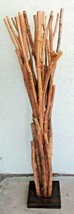 Rare Large 5&#39; Tall Palecek Driftwood Sculpture on Black Square Base - $1,187.01