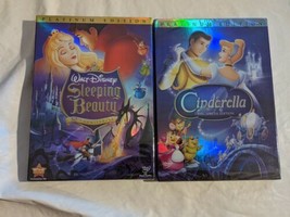 Lot Of 2 Walt Disney DVDs Sleeping Beauty Cinderella Platinum Edition NEW - $19.79