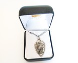 St. Michael Shield Pendant 1&quot; Badge 20&quot; chain Creed Heritage Collection ... - £15.97 GBP