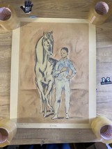 Vintage Fredrick Fine Arts Picasso Lithograph &quot;Boy And Horse&quot; 1960s/70s Print - £39.56 GBP