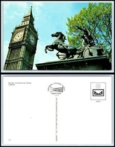 UK Postcard - London, Big Ben &amp; Boadicia Statue GG3 - $52.50 MXN