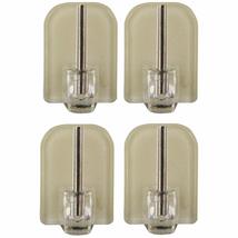 EVIDECO French Home Goods Self Adhesive Hooks Sash Rod Kitchen Curtains Set of 4 - £5.20 GBP