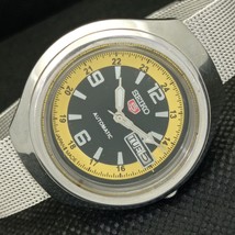Rare Vintage Seiko 5 Automatic 6319A Japan Mens D/D Black Watch 584a-a307485-6 - £69.00 GBP