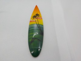 5 INCH PAINTED SURFBOARD SUNSET SUNRISE HAWAIIAN PARADISE DOLPHIN PALM T... - £3.05 GBP