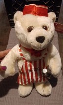 13&quot; 2002 Coca Cola Concession Stand Bear With Apron And Bottle - £23.33 GBP