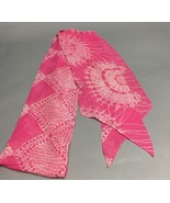 Geometric Design Pink Silk Scarf - 96x6” - $20.82 CAD