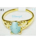 Lovely Fiber Optic Gold Plated New Vintage Fashion Rings Many colors Ava... - $15.03 CAD