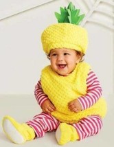 Girls Pineapple Halloween Costume Yellow Pink Plush 6 Pc Toddler-sz 6/12 months - $13.86