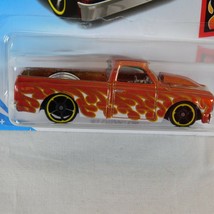 2017 Hot Wheels HW Flames &#39;67 Chevy C10 9/10 Orange Die Cast Toy Car NIB Kids - £3.86 GBP