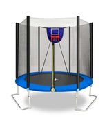 YC 8FT Trampoline Net w/ Basketball Set (Blue) - $4,442.18 MXN