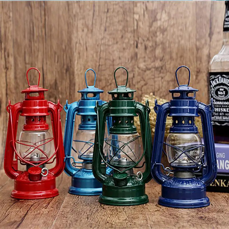 19cm Retro Outdoor Camping Kerosene Lamp Oil Light Lantern Style Decor - £15.28 GBP+