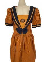 Misty Lane Amazing Vtg Sailor Jumpsuit Polka Dot Union Made Size 7/8 - £72.54 GBP