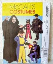 McCall&#39;s Costumes M5952 Super Hero-Batman-Car Racer-Bandit-Vampire Kids 3-6 - £11.34 GBP