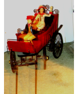 CARRIAGE w/ HORSE metal under carriage trim &amp; wheels 2 seats 2 people (s... - $120.00