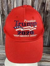 President Trump 2020 Red White Blue Adjustable Trucker Hat - Keep America Great - £9.33 GBP