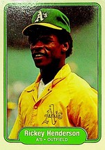 1982 Fleer Rickey Henderson #92 Baseball Card - Oakland A&#39;s - £1.17 GBP
