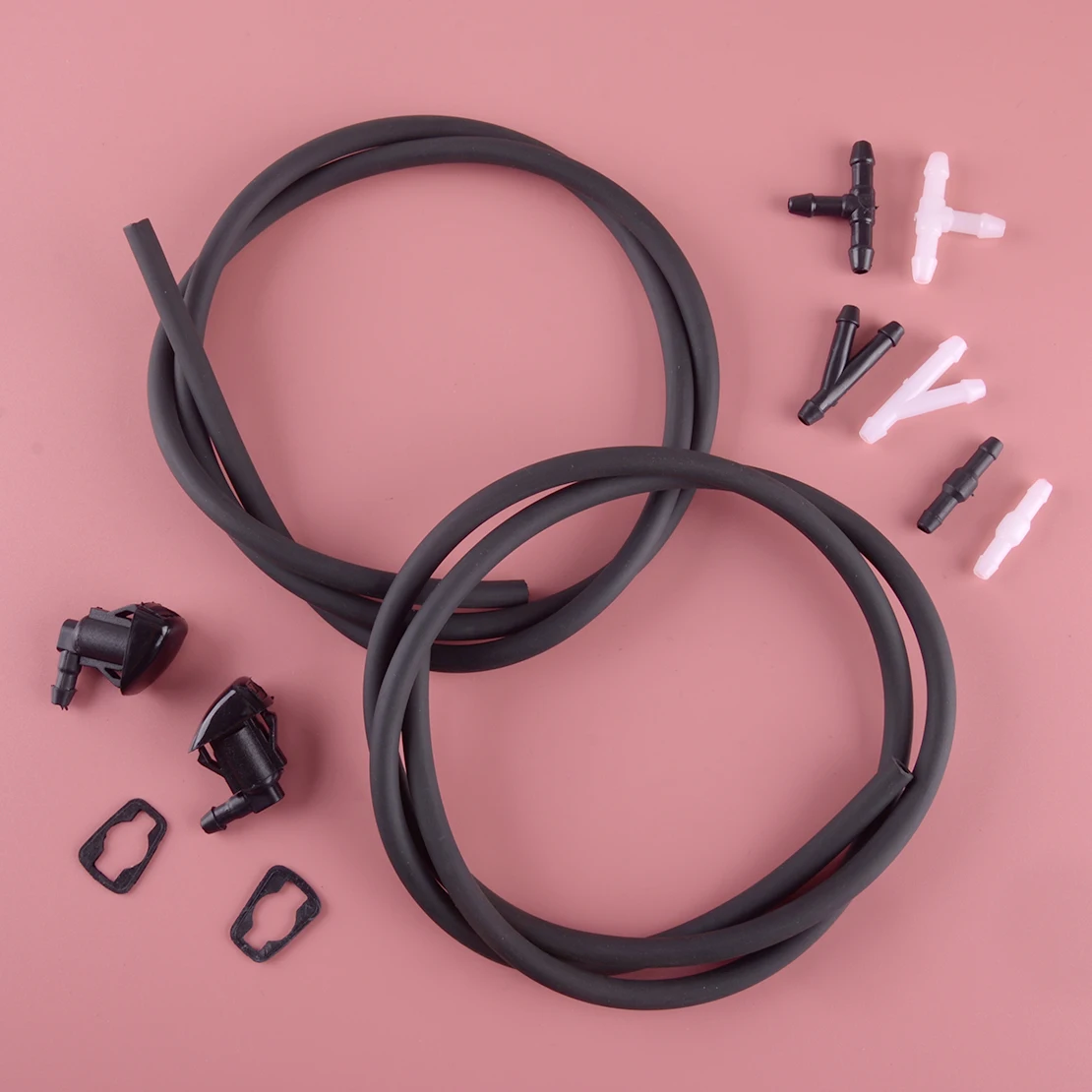 1 Pair Car Windshield Wiper Washer Spray Nozzle Jet Hose Kit 68260443 55372143AB - £41.01 GBP