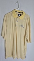 FootJoy FJ Yellow And White Striped The Refuge Polo Golf Shirt Men&#39;s Sz L - $408.17 MXN