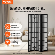 Room Divider Japanese Wall Divider 3 Panel Screen for Room Separation - £90.10 GBP