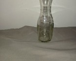 Braswell&#39;s Quarter Liter Clear Glass Milk Bottle Carafe With Reusable Sn... - $9.99