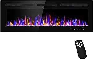 50&quot; Electric Fireplace Wall Mounted And Recessed With Remote Control, 75... - $362.99