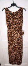 Vintage Y2K Spenser Jeremy 100% Silk Abstract Leopard Print Dress Wrap S... - $37.40