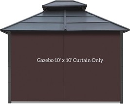 Gazebo Privacy Curtain With Zipper Side Wall Universal Replacement For P... - $39.99