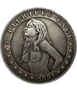 E Pluribus Unum - Medaglia fantasy con figura nuda 1881 - $13.22