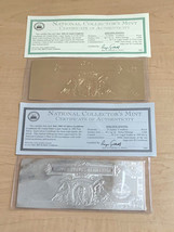 NATIONAL COLLECTOR&#39;S MINT 2005 $2 GOLD &amp; SILVER CERTIFICATE FOIL NOTES w... - £15.64 GBP