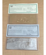 NATIONAL COLLECTOR&#39;S MINT 2005 $2 GOLD &amp; SILVER CERTIFICATE FOIL NOTES w... - £15.69 GBP