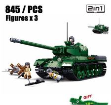 Tank Building Block Classic World War II Military Armored Bricks Kid Toy Gift 12 - £25.40 GBP