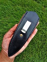 EDC Handmade Fixed Blade Leather Dagger  Knife Sheath Holster Back Clip ... - $13.32