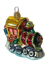 Christopher Radko Christmas Ornament Glass Vtg Figurine Choo Train Locomotive - £31.61 GBP