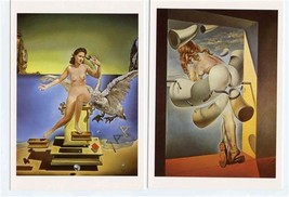 6 Salvadore Dali Oversized &amp; Unused Art Nude Postcards  - £11.08 GBP